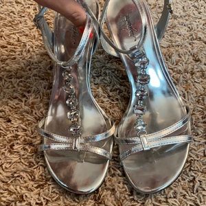 Silver prom shoes!
